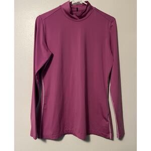 Nike Golf Top Women’s Large Pink Dri-Fit Pullover Long Sleeve Tour Performance
